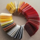 coloured plastic samples