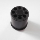 black plastic holes