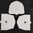 white custom injection moulded parts